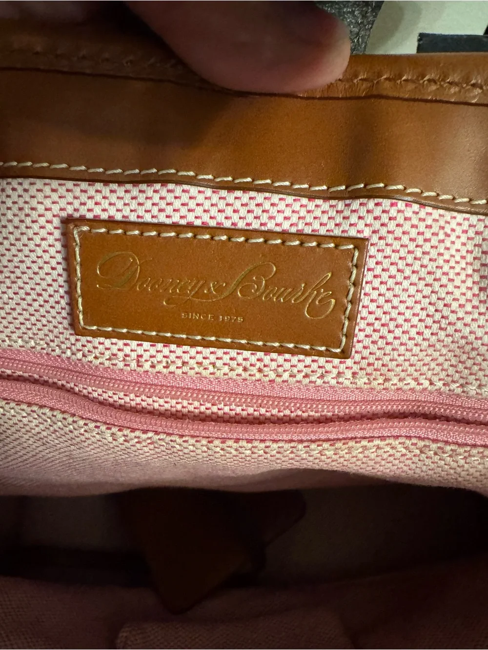 Dooney & Bourke Brown and Cream Giraffe-Print Shoulder Tote